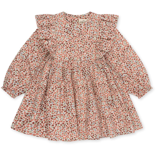 Bitsy Frill Dress , Flor De Amor- Konges Slojd