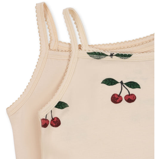 2 Pack Basic Strap Top,ma grande cerise/nouvelle peach- Konges Slojd