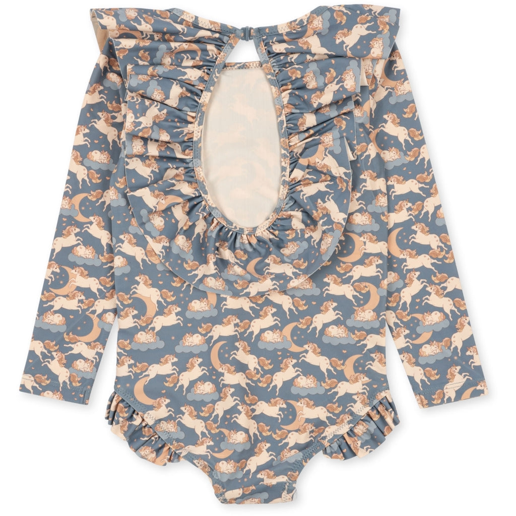 Manuca Ls Frill Swimsuit- - Konges Slojd