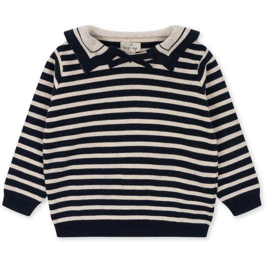 Seala Knit Blouse, blue stripe- Konges Slojd