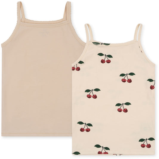 2 Pack Basic Strap Top,ma grande cerise/nouvelle peach- Konges Slojd