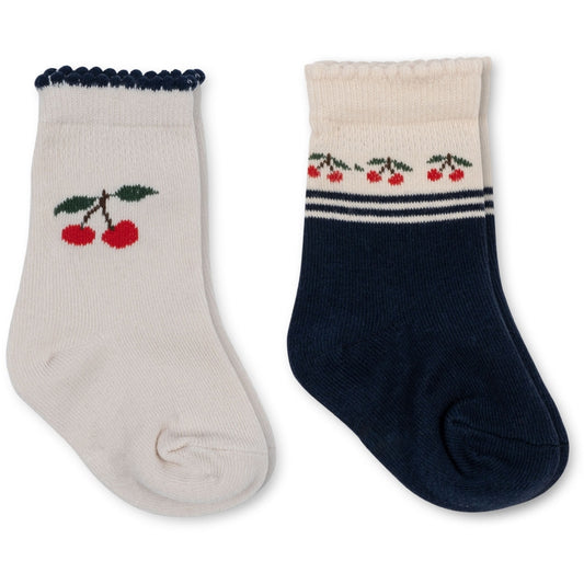 2 Pack Cherry Socks ,Cherry Mix- Konges Slojd