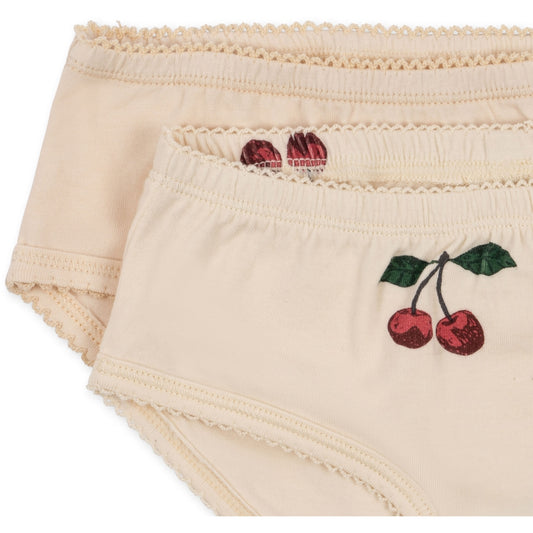 2 Pack Basic Underpants,ma grande cerise/nouvelle peach- Konges Slojd