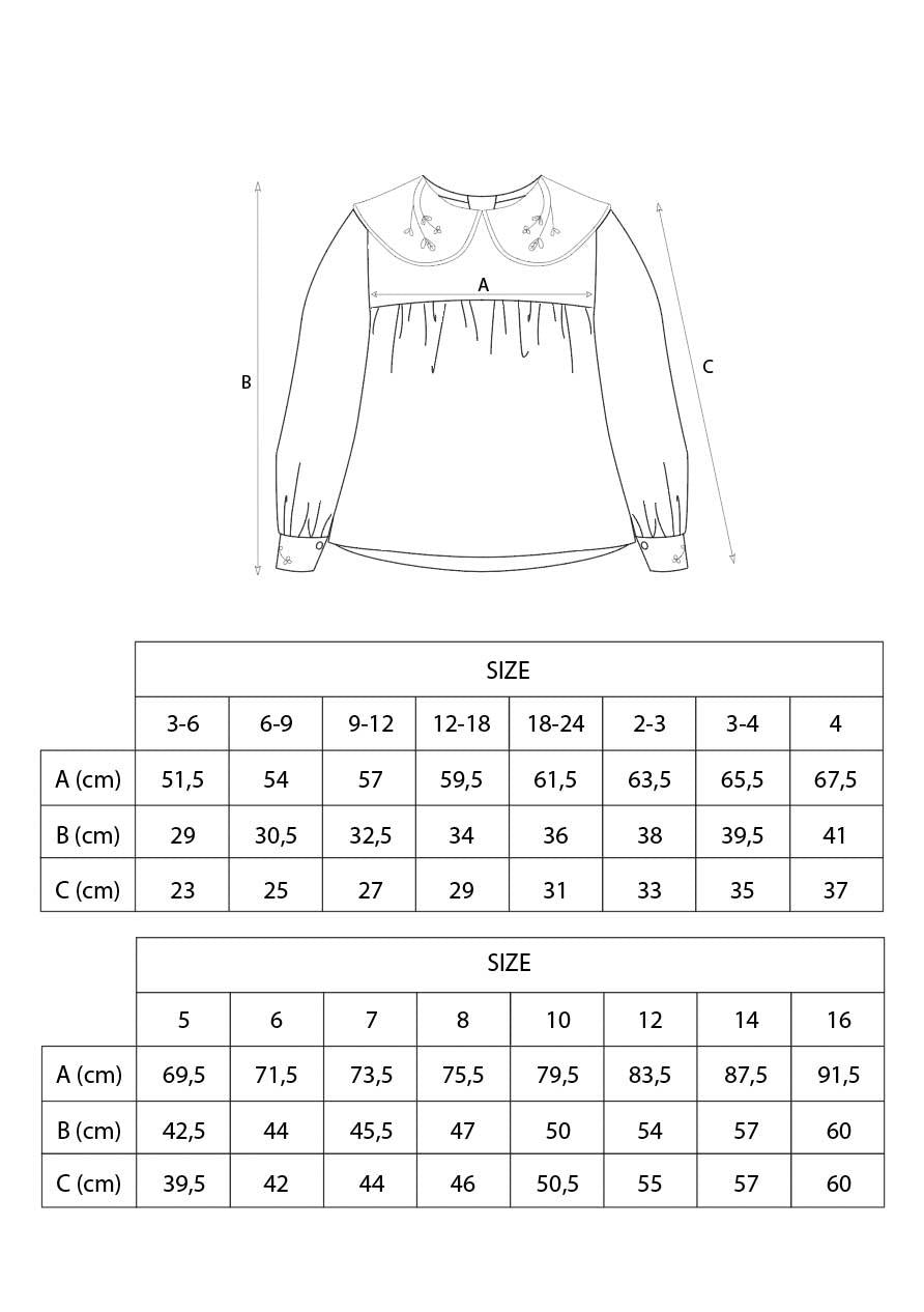 13.1 Pink gingham blouse with baby collar-Popelin