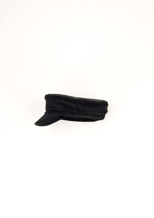 41.3 Black corduroy hat-Popelin
