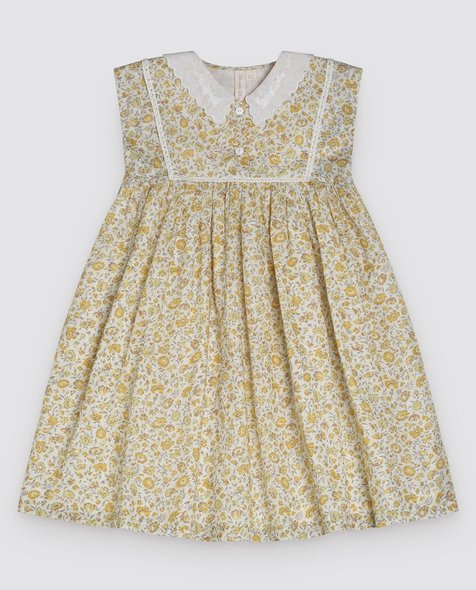Olivia Dress meadow floral in sherbert-Little Cotton Clothes