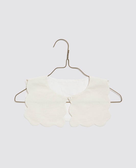Scallop Collar Off White-Little Cotton Clothes
