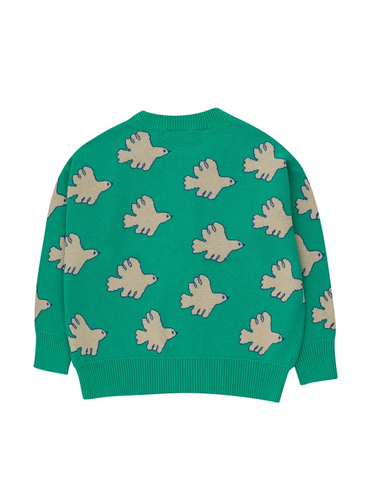 Doves Cardigan , Emerald - Tiny cottons