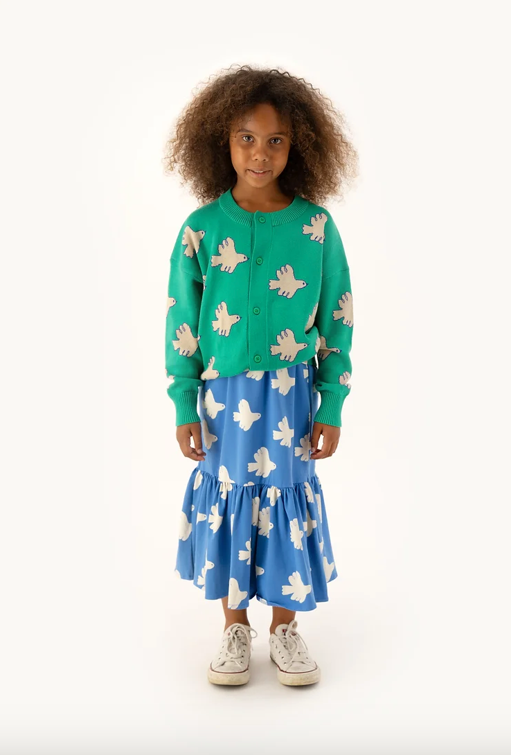 Doves Cardigan , Emerald - Tiny cottons