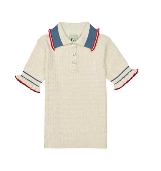 Frill Polo, Ecru - Fub