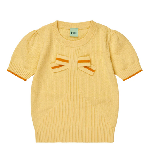 Bow Tee, vanilla - Fub