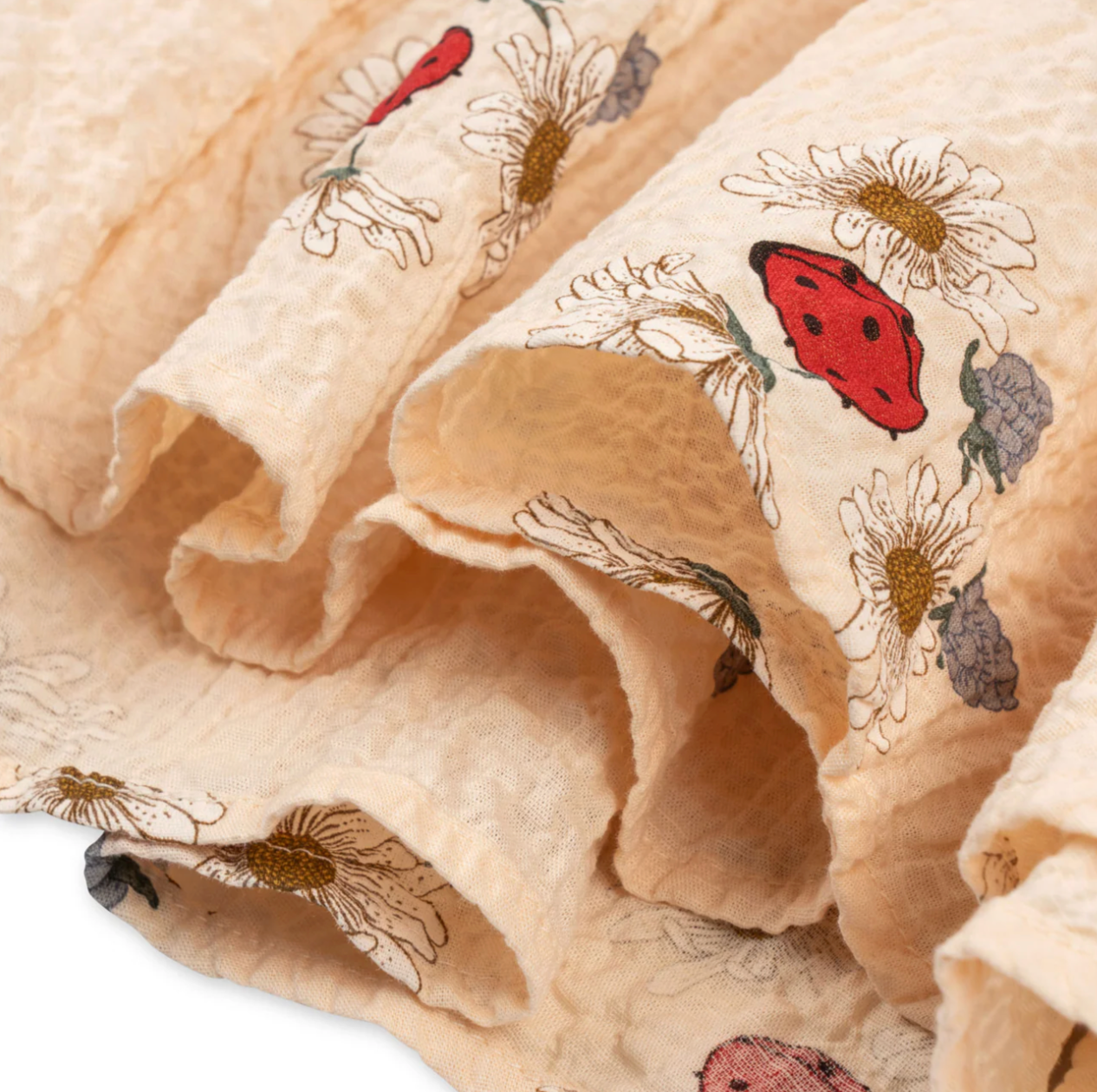 Vida puff sleeve dress gots,ladybug- Konges Slojd