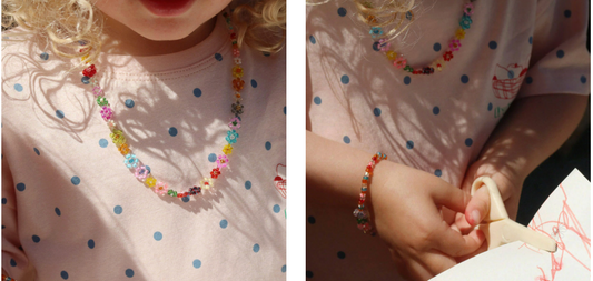 Flower Field Necklace and Bracelet- Konges Slojd