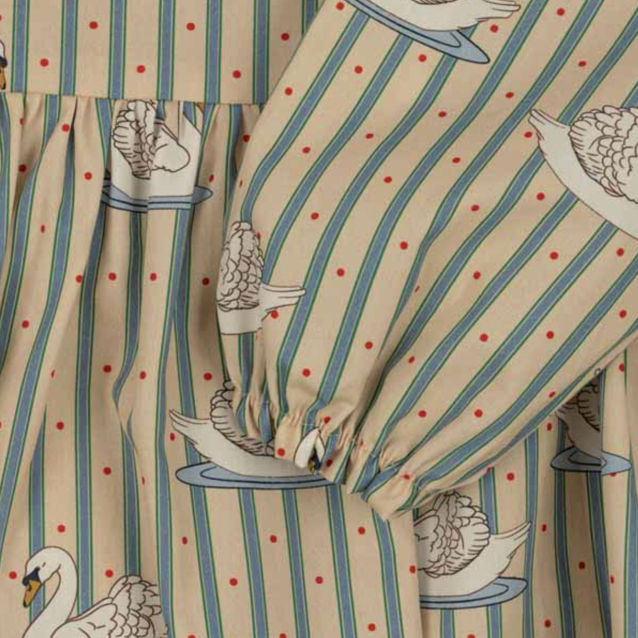 Dress “Tuti” Swan Stripe- Konges Slojd