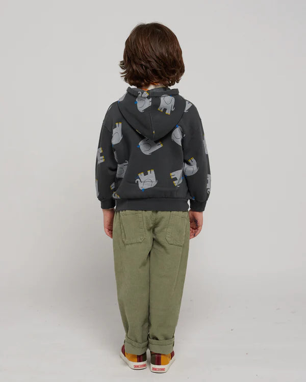 THE ELEPHANT ALL OVER ZIPPED HOODIE