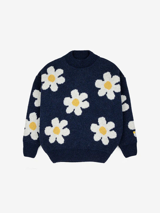 BIG FLOWER JACQUARD ALL OVER JUMPER