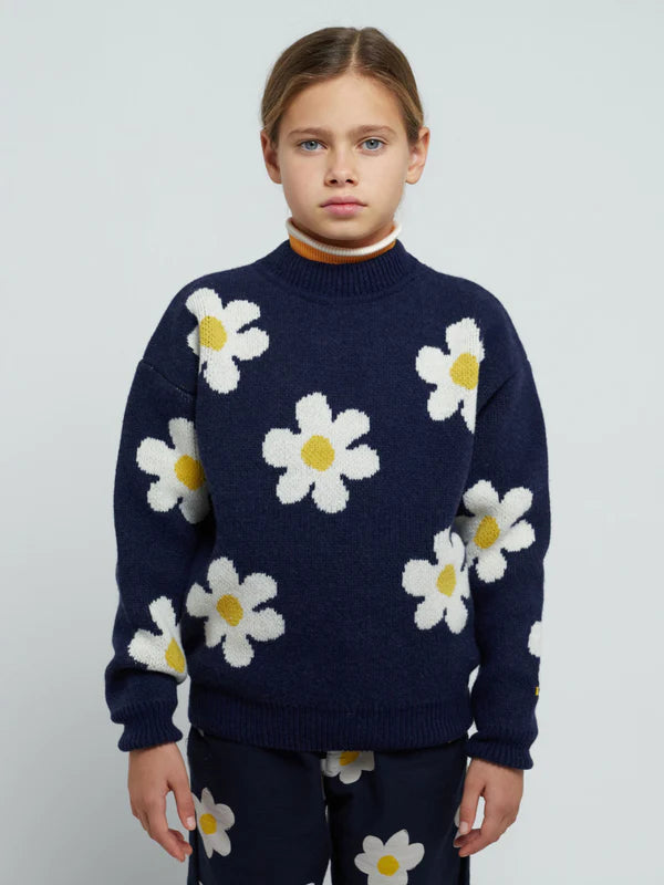 BIG FLOWER JACQUARD ALL OVER JUMPER