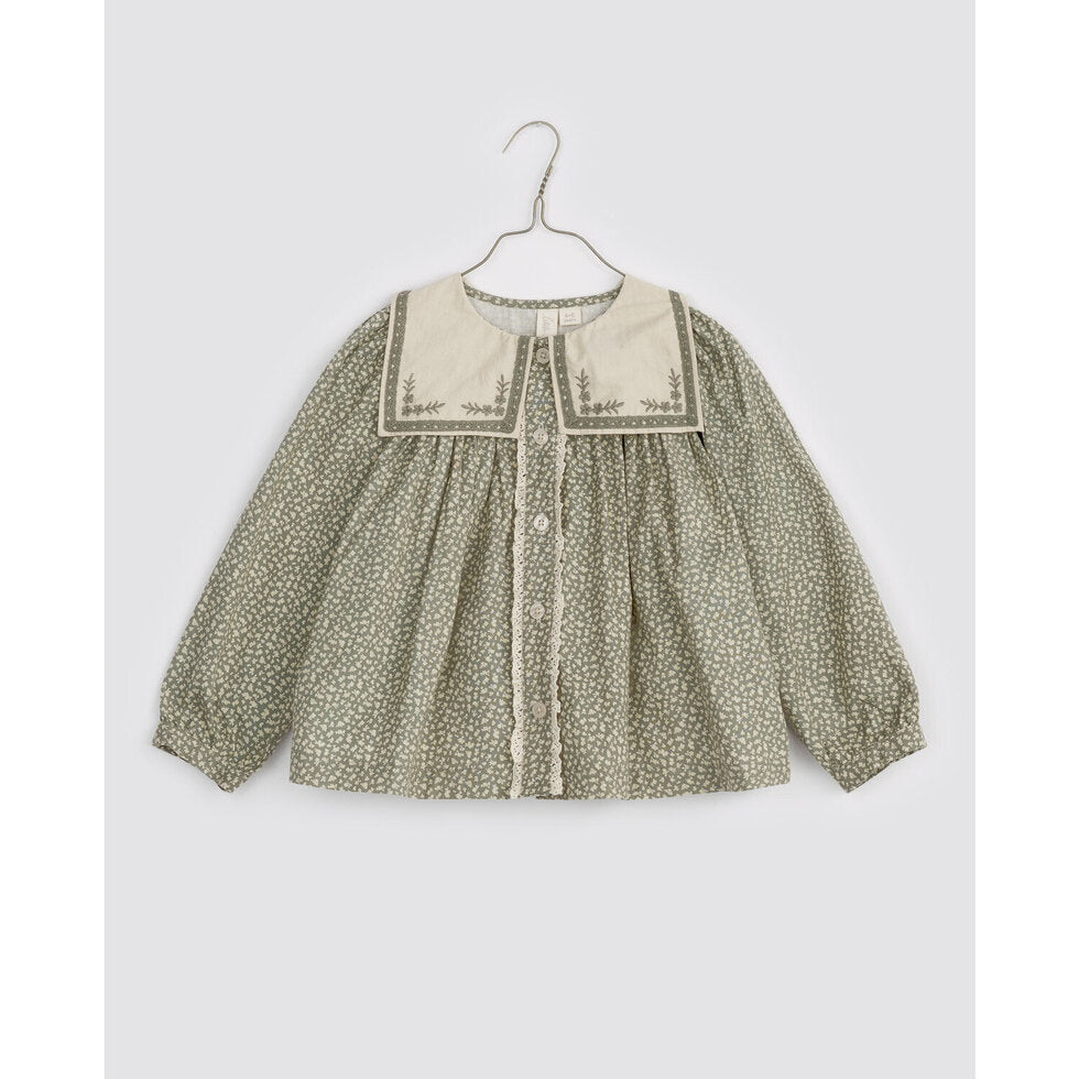 Organic Sailor Blouse ,Cowslip Floral in Beech-Little Cotton Clothes