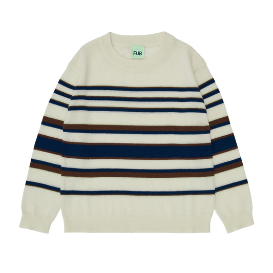 Striped Blouse, ecru/royal blue- Fub