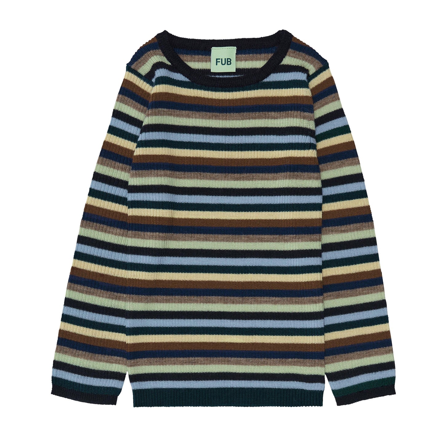 Rib Blouse, multi stripe- Fub