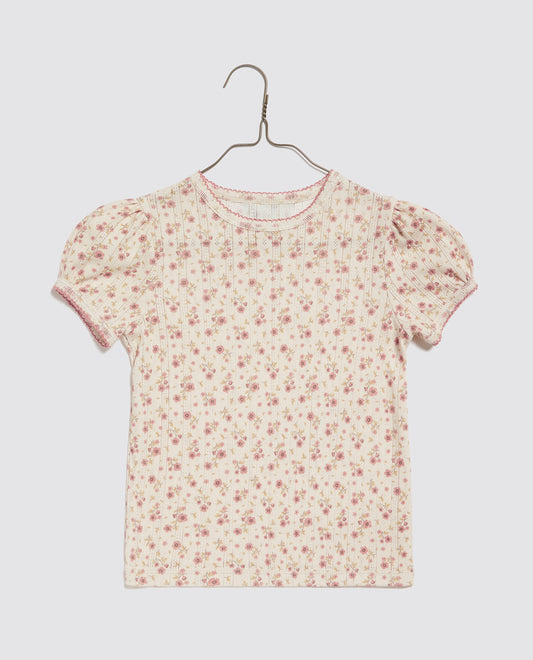 Organic Pointelle T-shirt Bronte Floral-Little Cotton Clothes