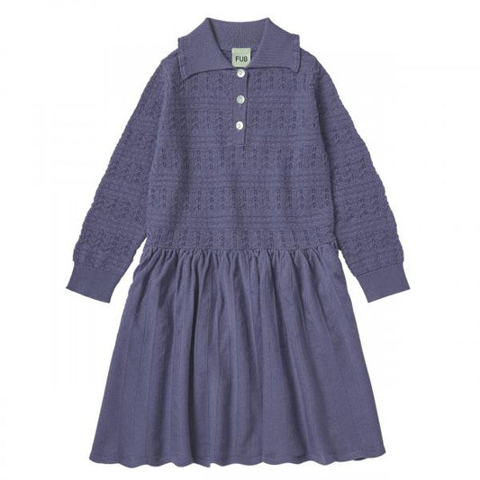 Pointelle Dress,dusty violet- Fub