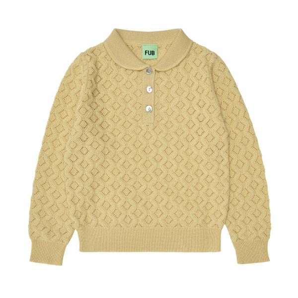 Pointelle Polo ,Buttermilk - Fub