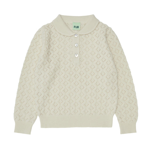 Pointelle Polo , Ecru - Fub