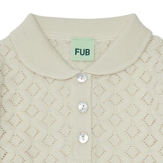 Pointelle Polo , Ecru - Fub