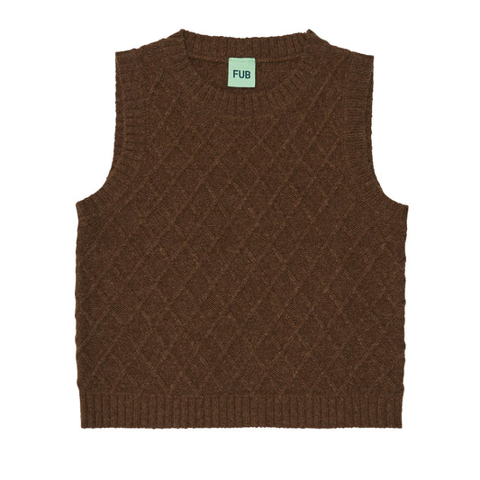 Lambswool Vest ,Amber - Fub