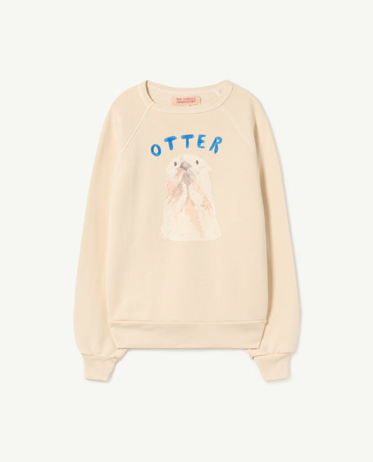Shark Otter Sweatshirt, Otter Ecru -The Animals Observatory