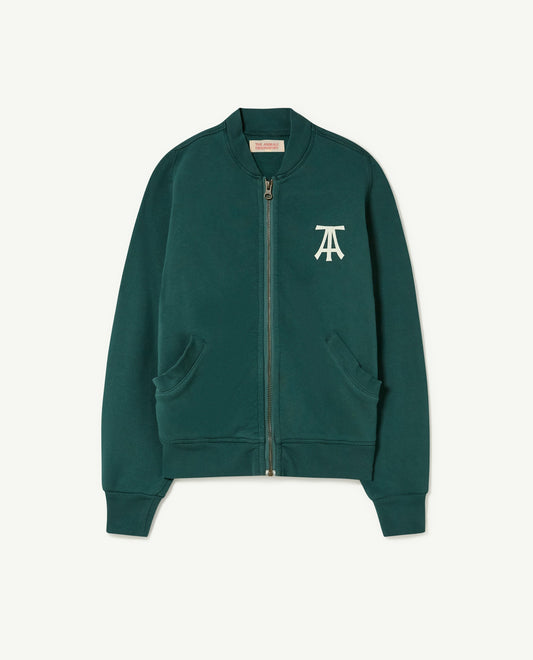 Dark Green Zebra Track Jacket-The Animals Observatory