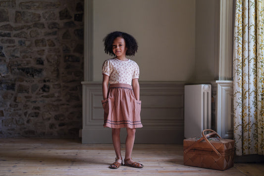 Organic Pointelle T-shirt Bronte Floral-Little Cotton Clothes