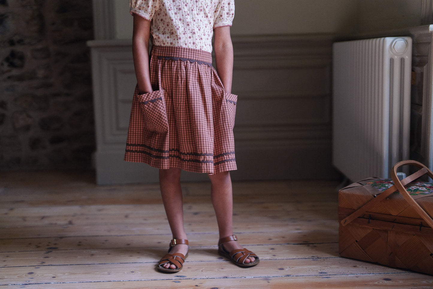 Organic Pointelle T-shirt Bronte Floral-Little Cotton Clothes