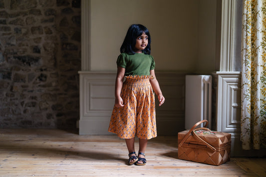 Organic Pointelle T-shirt Fern-Little Cotton Clothes