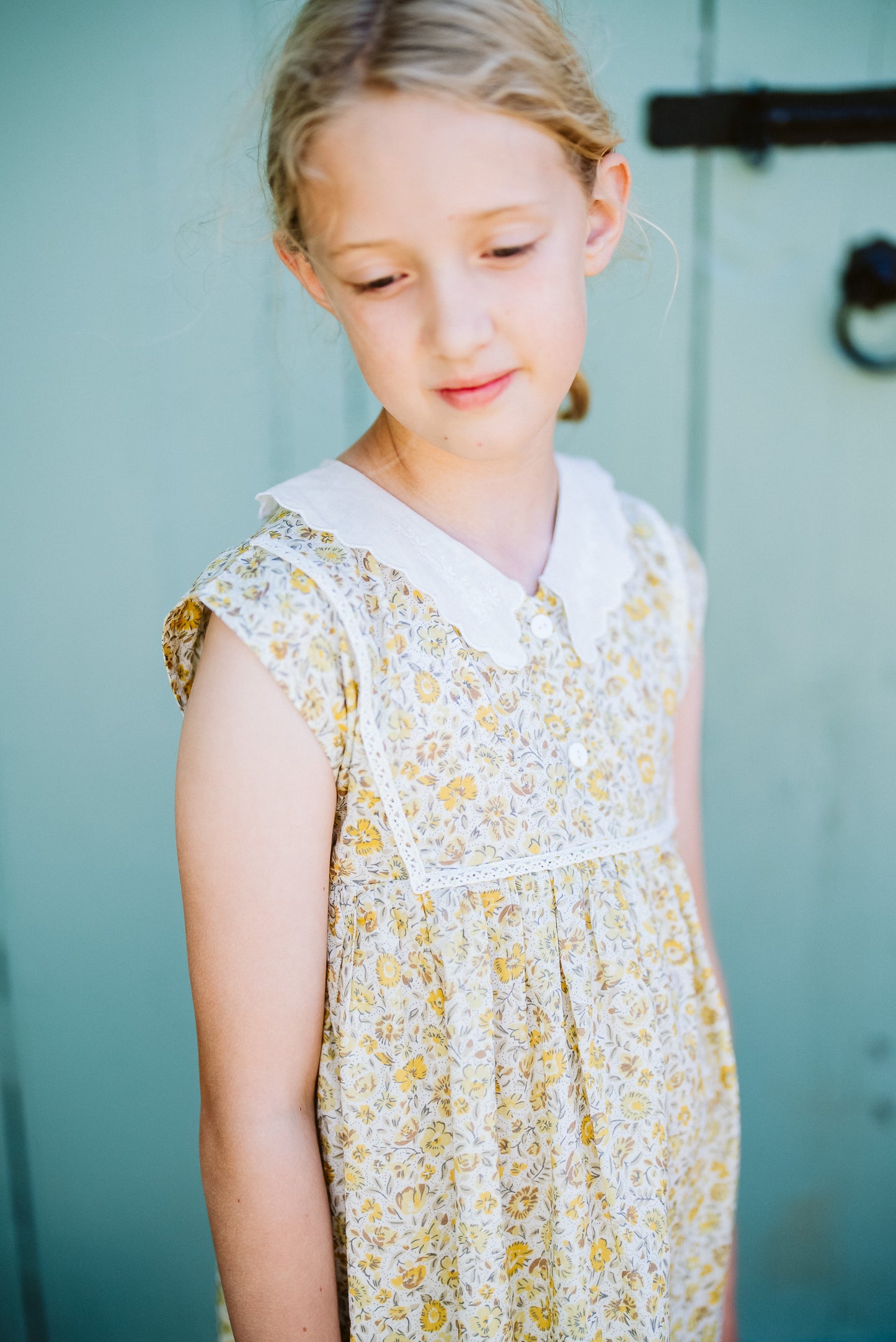 Olivia Dress meadow floral in sherbert-Little Cotton Clothes