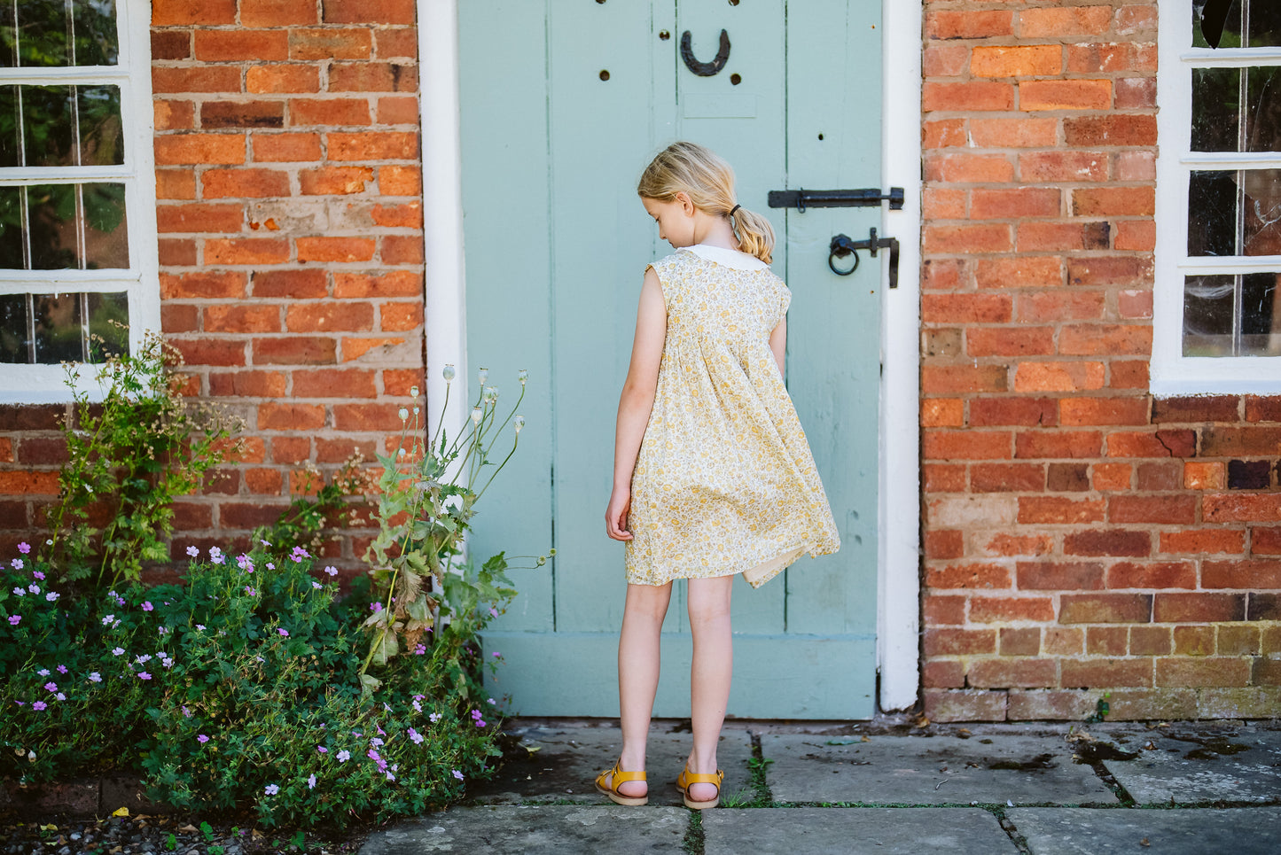 Olivia Dress meadow floral in sherbert-Little Cotton Clothes