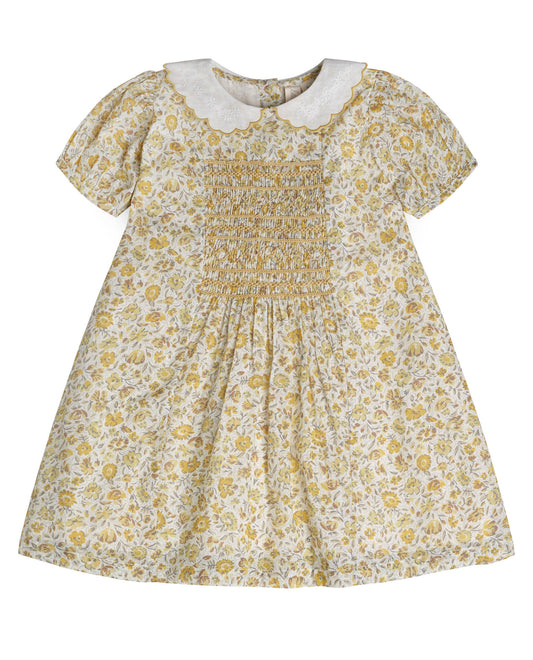Ruby Dress meadow floral in sherbert-Little Cotton Clothes