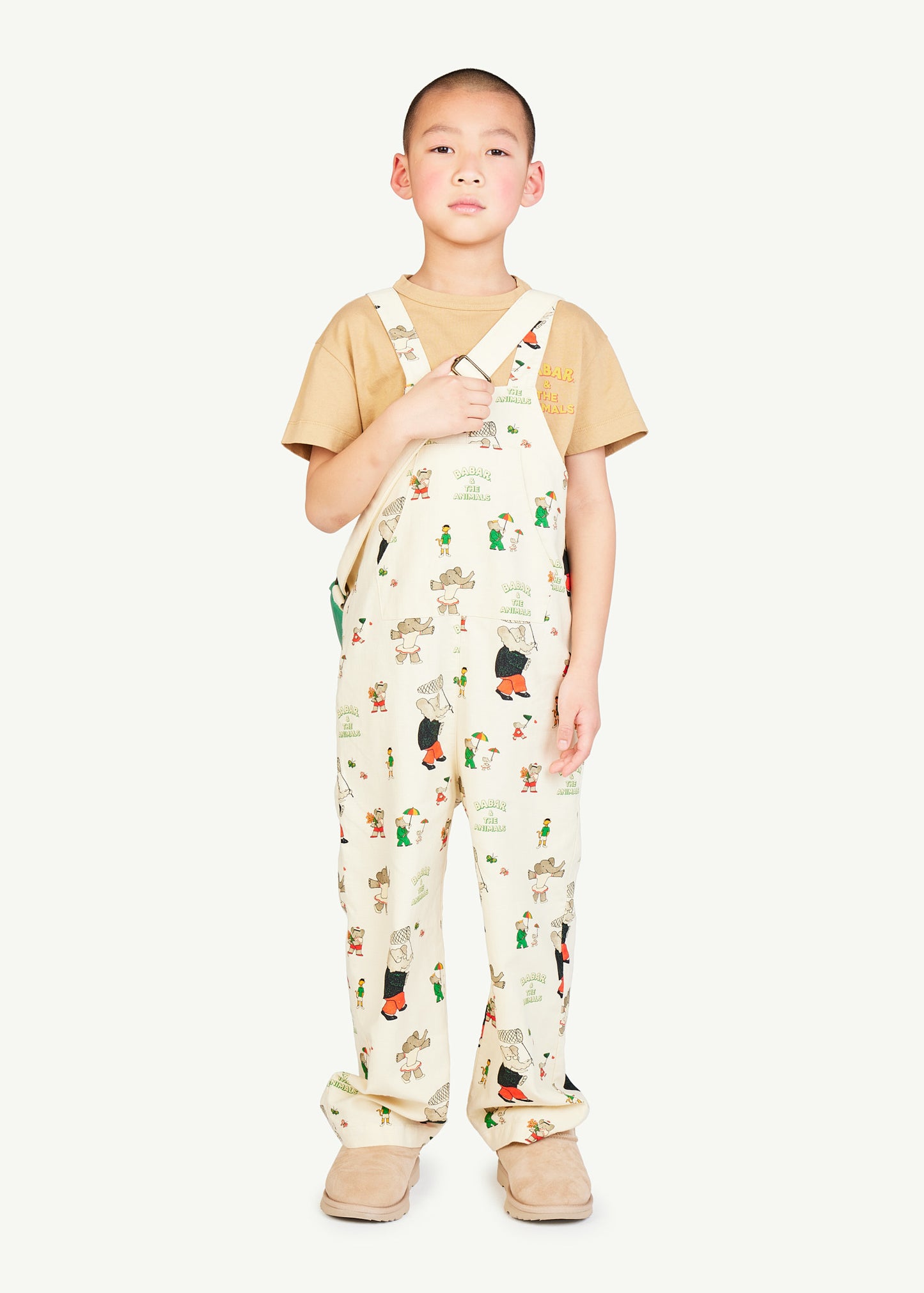 Rooster Kids T-Shirt Brown-Babar & The Animals