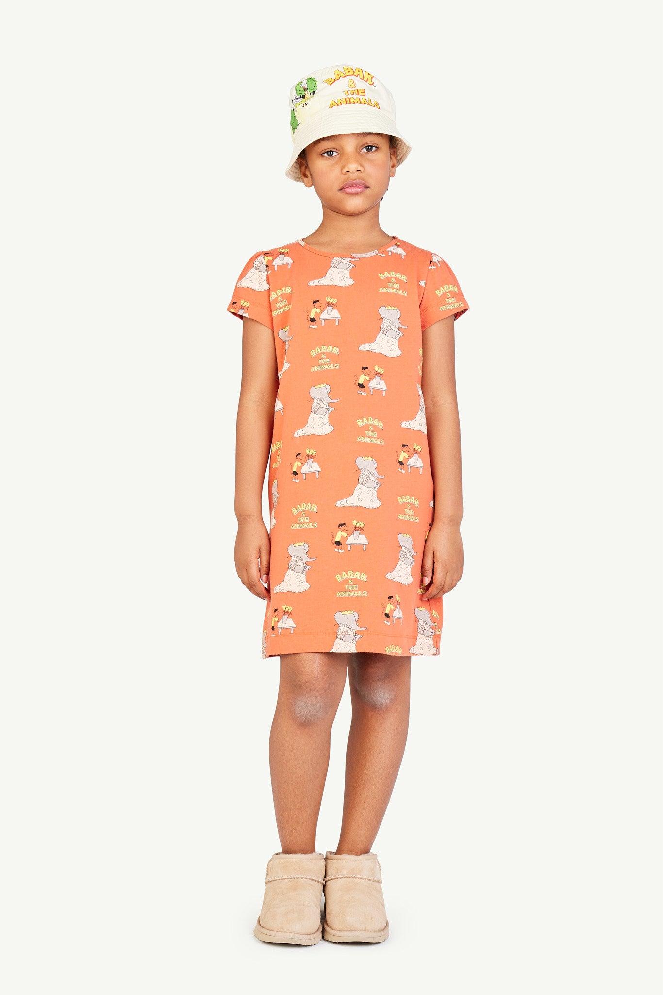 Babar Orange Flamingo Dress-Babar & The Animals