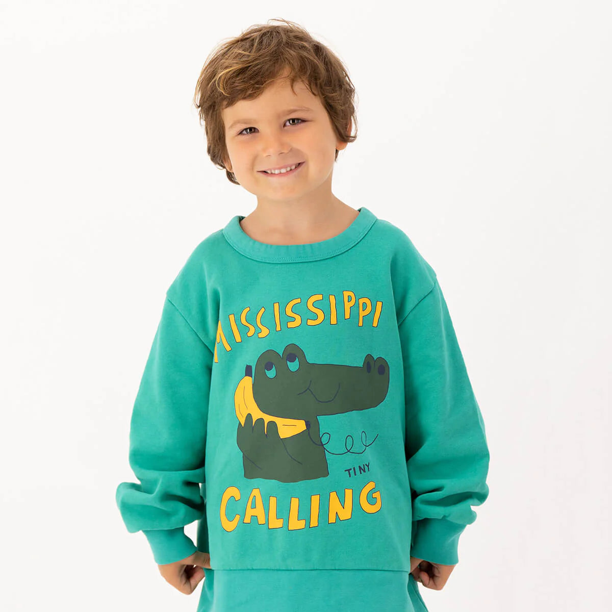 Mississippi Sweatshirt in Emerald- Tiny cottons