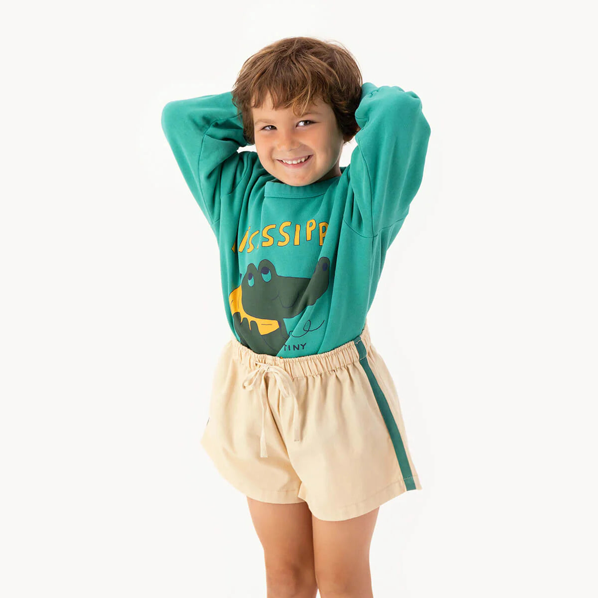 Mississippi Sweatshirt in Emerald- Tiny cottons