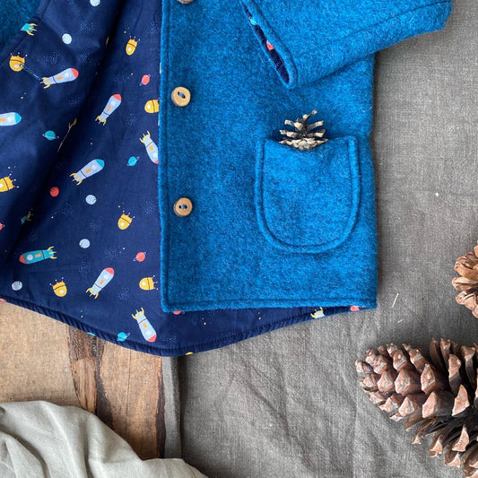 Exclusive 70% Wool Rocket, Petrol-Kleine Schobbejak