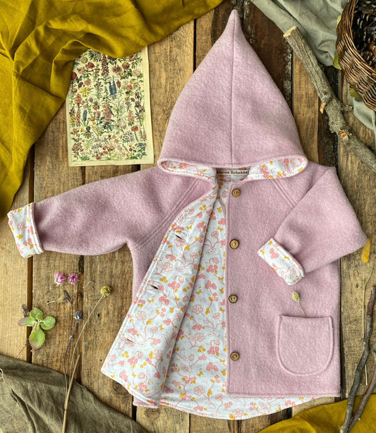 100% Wool Flowers and Birds, Pink-Kleine Schobbejak