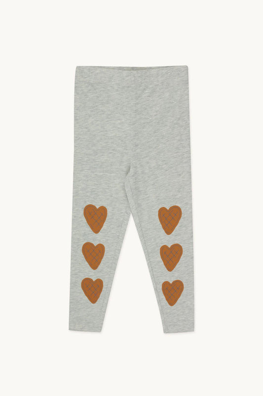 Hearts Leggings, Light Grey Heather- Tiny Cottons