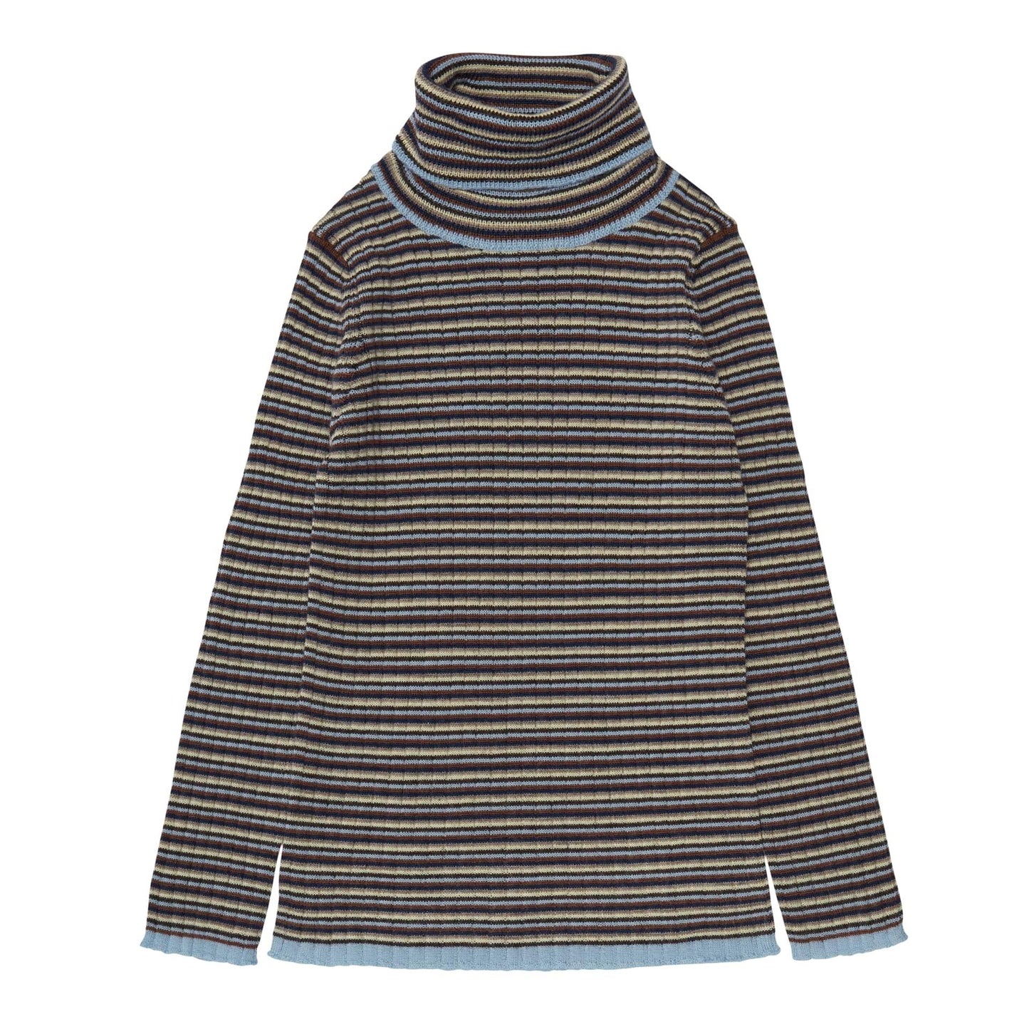 Rollneck Blouse, Multi Stripe - Fub