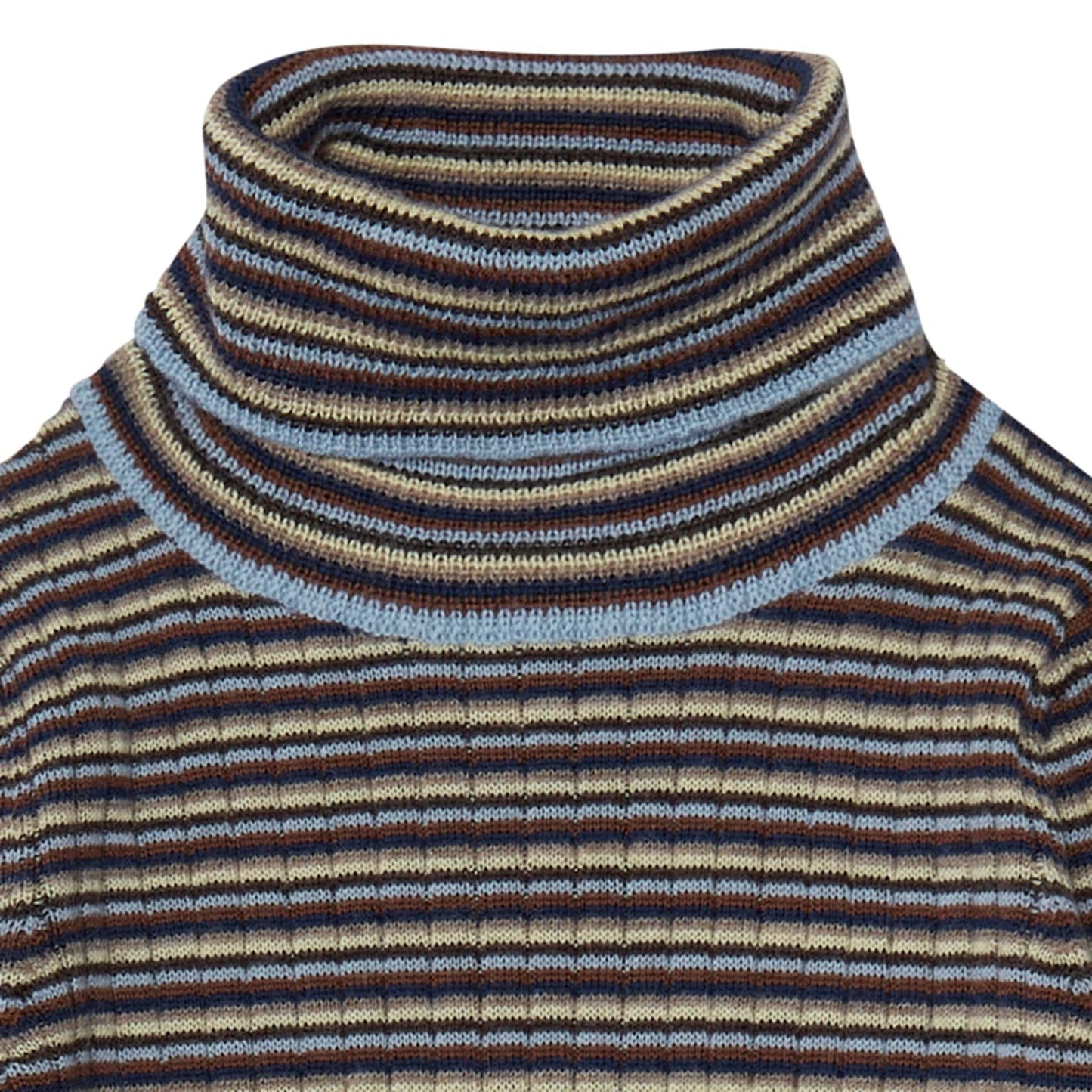 Rollneck Blouse, Multi Stripe - Fub
