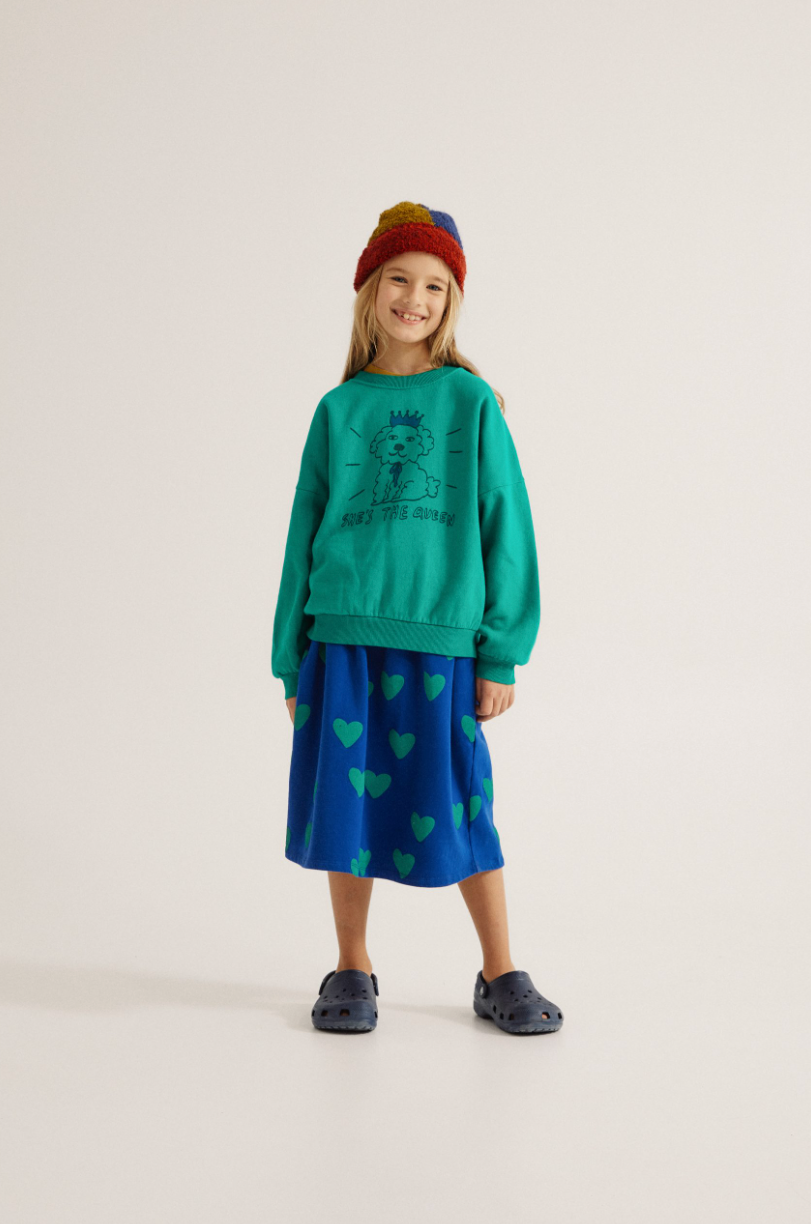 Green Hearts Kids Skirt - The Campamento