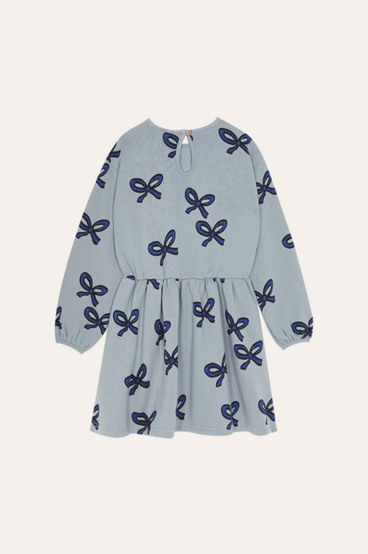 Blue Ribbons Long Sleeves Kids Dress - The Campamento