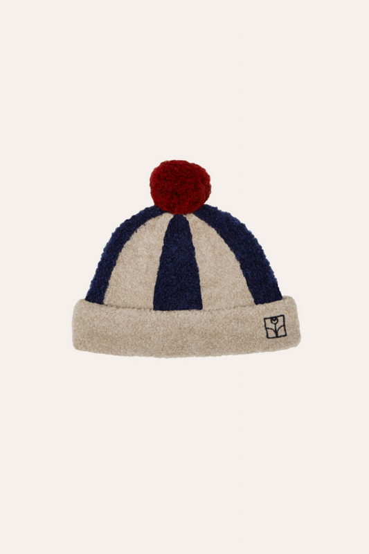 Blue Striped Kids Beanie- The Campamento